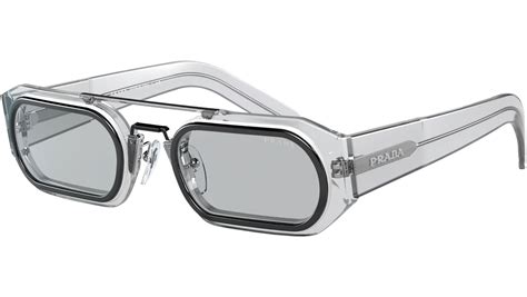 Prada PR 01WS Men's Sunglasses Transparent Grey/Light Grey 53